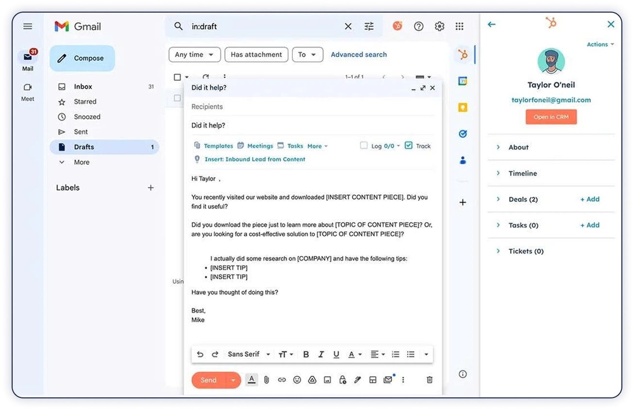 HubSpot CRM screenshot 2