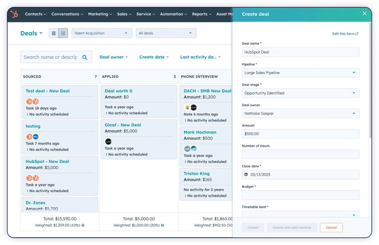 HubSpot CRM screenshot 3