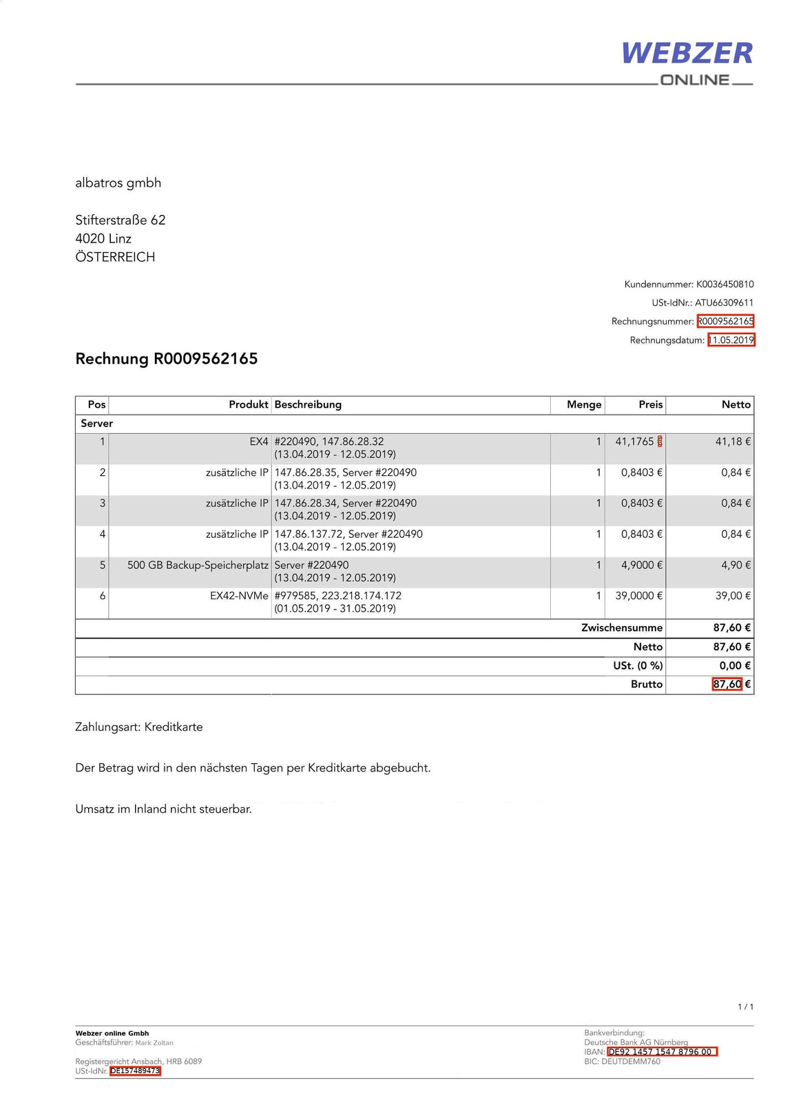 invoice odoo Havi Technology Pty Ltd