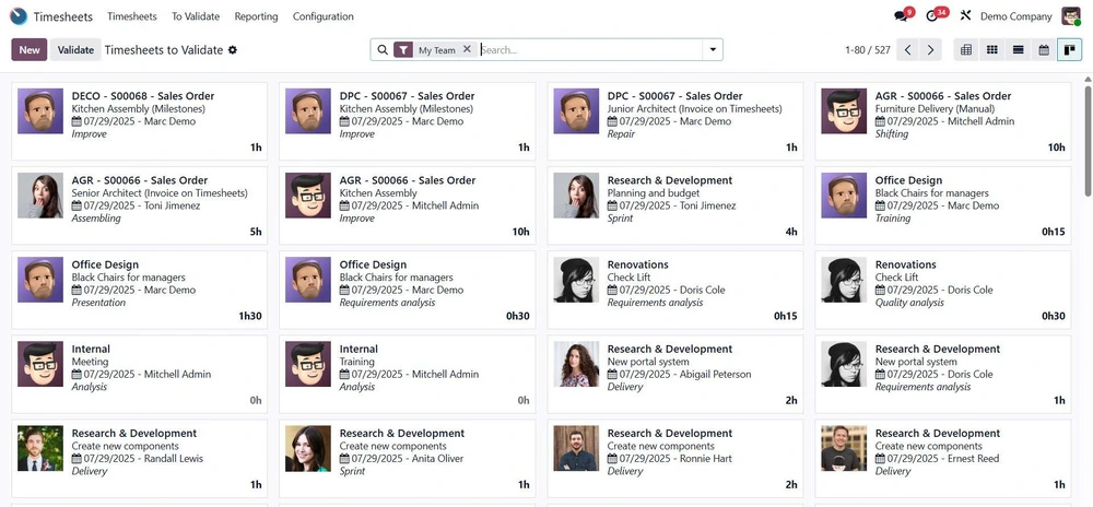 odoo timesheet module Havi Technology Pty Ltd