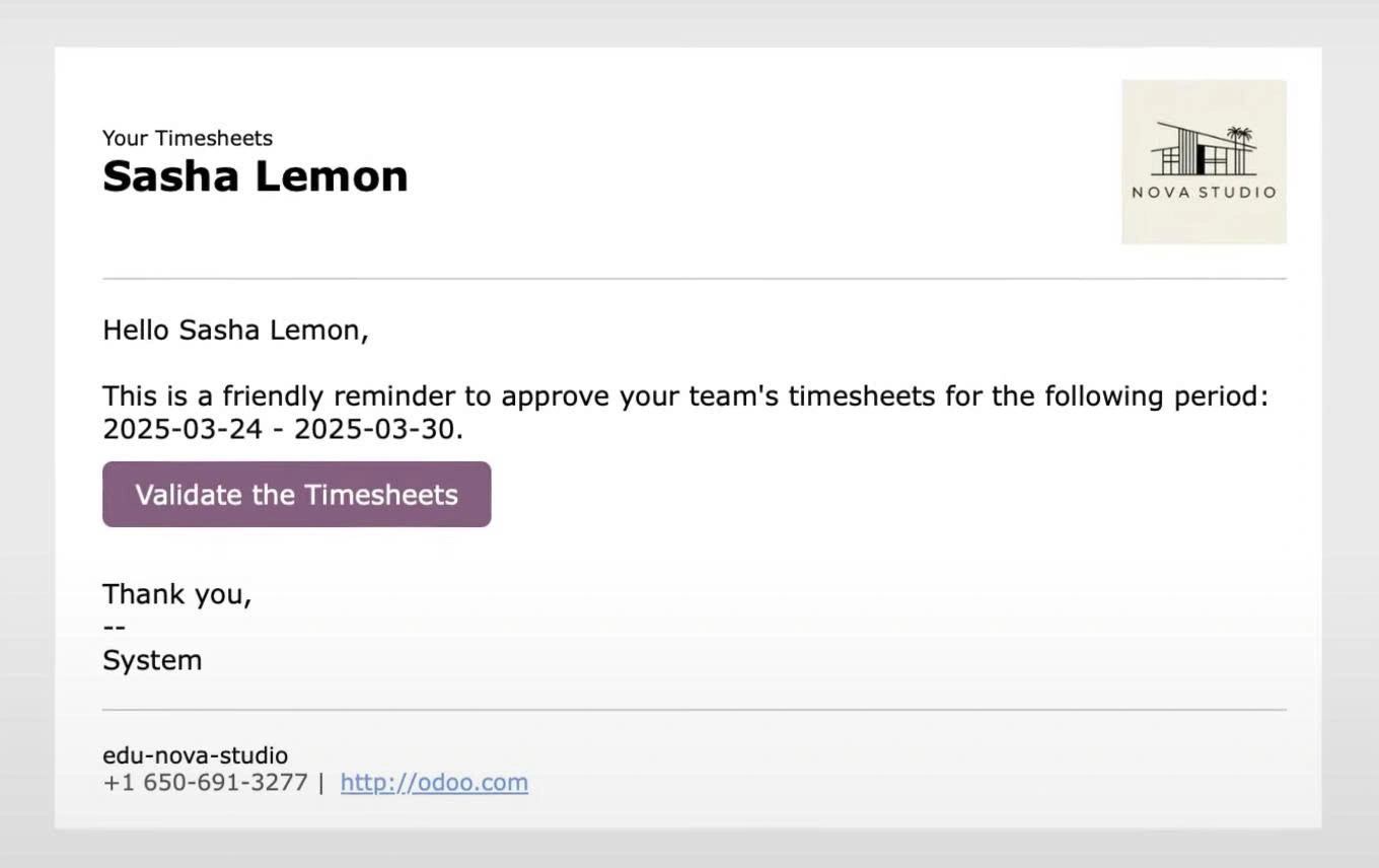 odoo timesheet app