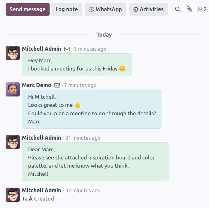 odoo task management Havi Technology Pty Ltd