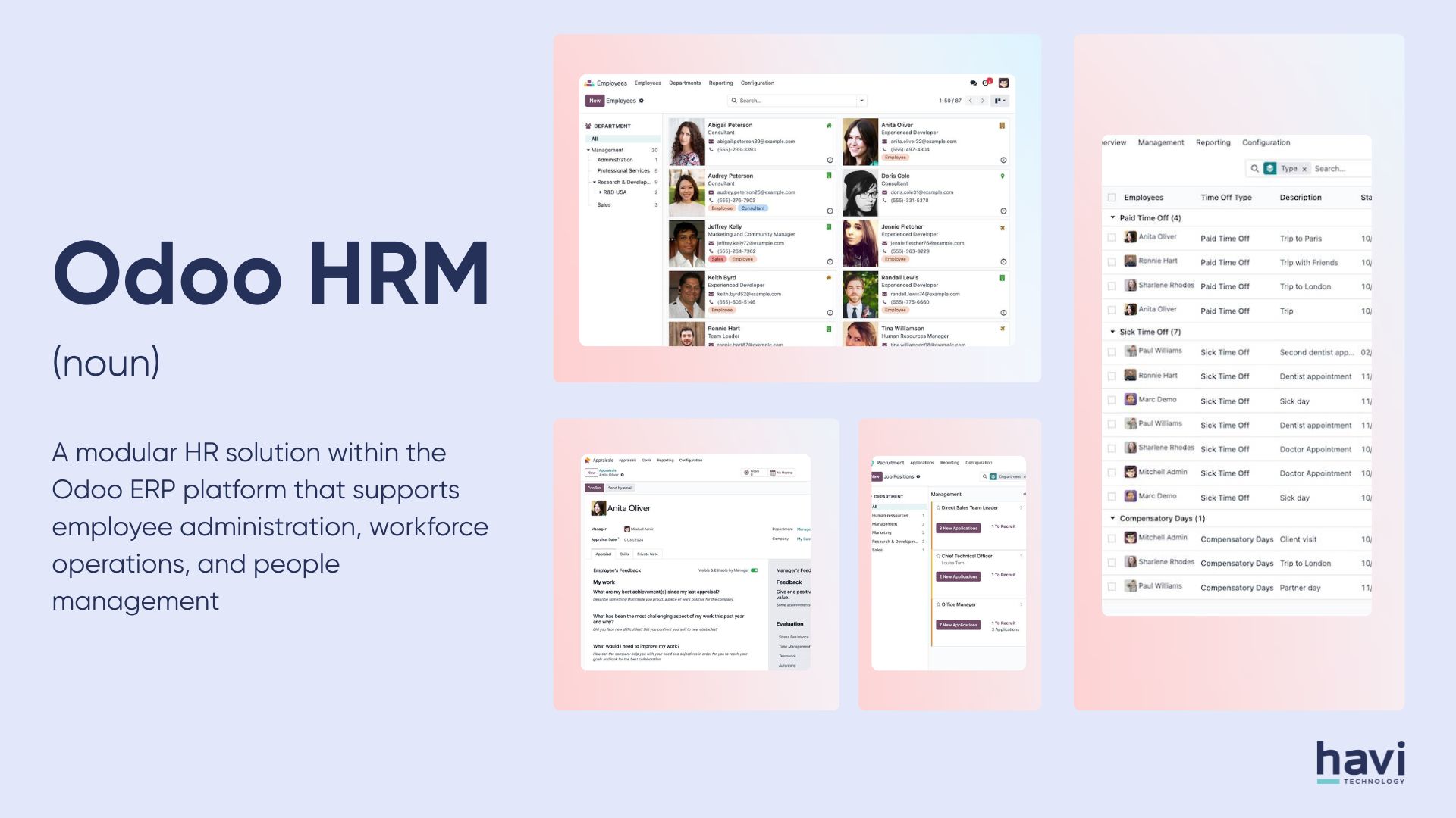 odoo hr apps Havi Technology Pty Ltd